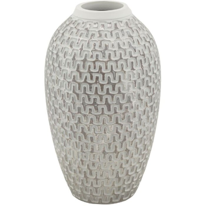 Mauro Ferretti Vaas Wave Ø 19,5x34 cm goud wit