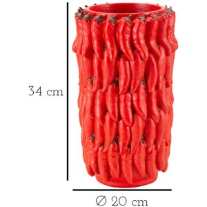 Mauro Ferretti Chilli vaas Ø 20x34 cm rood