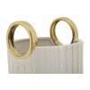 Mauro Ferretti Vaas Shopping Ø 18x25 cm witgoud