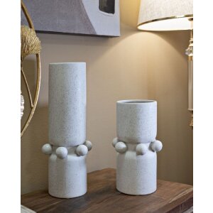 Mauro Ferretti vaas bubbels Ø 15,5x41 cm crème