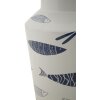 Mauro Ferretti vaas vis dubbel Ø 14x34 cm wit blauw