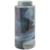 Mauro Ferretti Vaas Elegant Ø 15x34 cm blauw goud met deksel