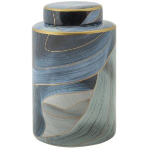 Mauro Ferretti Vaas Elegant Ø 15x24 cm blauw goud...