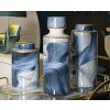 Mauro Ferretti Vaas Elegant hoog Ø 14x40 cm blauw goud met deksel