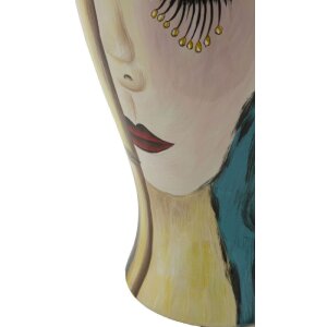 Mauro Ferretti vaas kunst gezicht Ø 28x50 cm veelkleurig