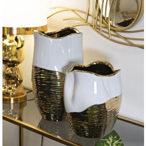 Mauro Ferretti Vaas Lux Ø 20x35 cm witgoud