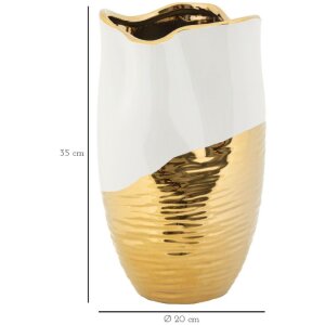 Mauro Ferretti Vaas Lux Ø 20x35 cm witgoud