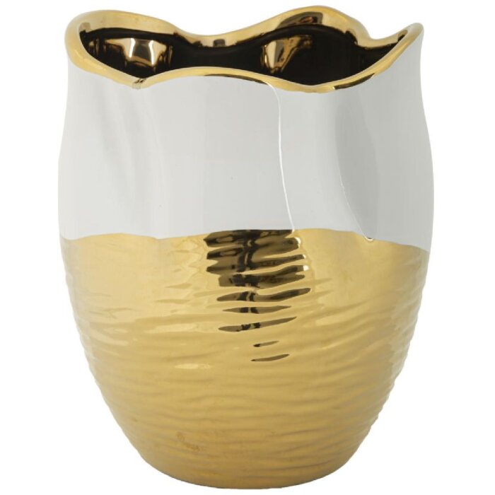 Mauro Ferretti Vaas Lux Ø 20x25 cm witgoud