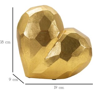 Mauro Ferretti vaas hart 19x9x18 cm goud