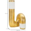 Mauro Ferretti Vaas Bann Groot 14,5x13x25 cm goud wit