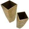 Mauro Ferretti vazenset Squer 2st 34x34x90 cm 25x25x78 cm goud