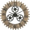 Mauro Ferretti wandklok Ingranaggio Plus Ø60x4 cm zwart naturel