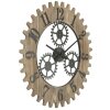 Mauro Ferretti wandklok Ingranaggio Plus Ø60x4 cm zwart naturel