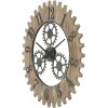Mauro Ferretti wandklok Ingranaggio Plus Ø60x4 cm zwart naturel