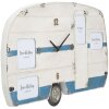 Mauro Ferretti wandklok Roulotte 79x3,5x46,5 cm wit blauw