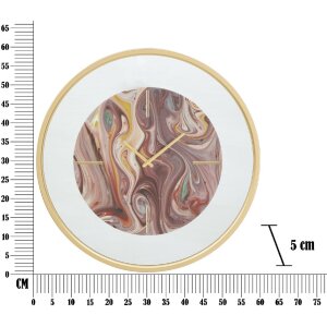 Mauro Ferretti wandklok spiegel mix Ø60x5 cm veelkleurig