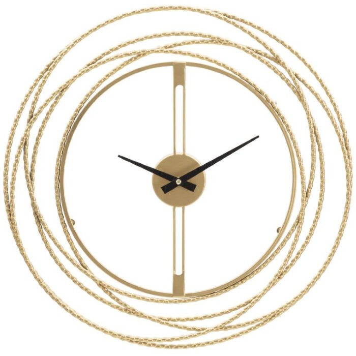 Mauro Ferretti wandklok goud strepen Ø 50x4 cm goud