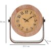 Mauro Ferretti tafelklok rond 23,5x7x24 cm bruin