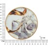 Mauro Ferretti wandklok glas roos Ø 60x5 cm veelkleurig