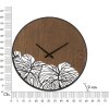 Mauro Ferretti wandklok houten wijzerplaat Ø 60x2 cm bruin zwart