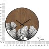 Mauro Ferretti wandklok super houten wijzerplaat Ø 60x2 cm bruin zwart