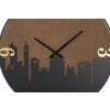 Mauro Ferretti wandklok city Ø 60x2 cm zwart bruin