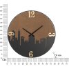 Mauro Ferretti wandklok city Ø 60x2 cm zwart bruin