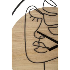 Mauro Ferretti wandklok Elegant Ø 60x2 cm bruin zwart