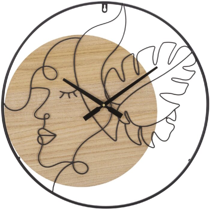 Mauro Ferretti wandklok Elegant Ø 60x2 cm bruin zwart