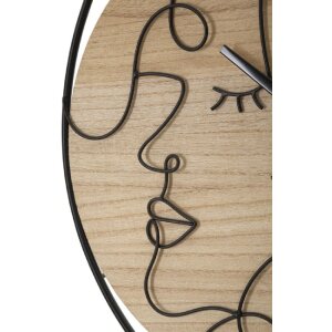 Mauro Ferretti wandklok Elegant Ø 60x2 cm bruin zwart