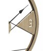 Mauro Ferretti wandklok Geometrisch design Ø 60x2,5 cm bruin zwart