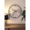 Mauro Ferretti wandklok Geometrisch design Ø 60x2,5 cm bruin zwart