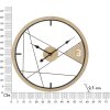 Mauro Ferretti wandklok Geometrisch design Ø 60x2,5 cm bruin zwart