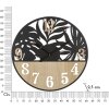 Mauro Ferretti wandklok palmboom Ø 60x2,5 cm zwart bruin