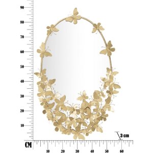 Mauro Ferretti wandspiegel ovaal vlinder 59x3x89,5 cm goud