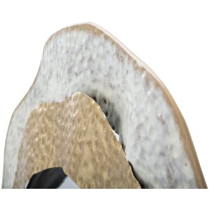 Mauro Ferretti wandspiegel Shai Light Ø 54,5x4,5 cm goud crème