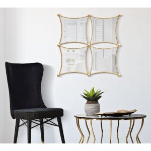 Mauro Ferretti wandspiegel Jalo 68x3,5x68 cm goud