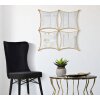 Mauro Ferretti wandspiegel Jalo 68x3,5x68 cm goud