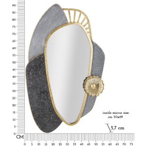 Mauro Ferretti wandspiegel Art 55,9x5,7x90,8 cm grijs goud