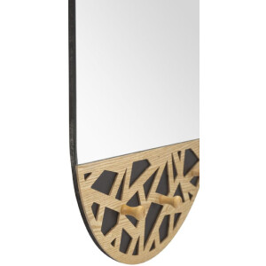 Mauro Ferretti wandspiegel Carv 60x5,3x90 cm naturel zwart