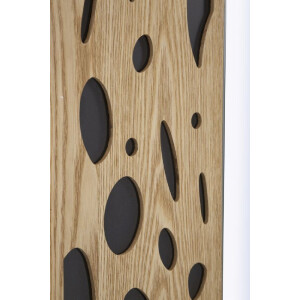 Mauro Ferretti wandspiegel Terry 60x1x90 cm naturel zwart