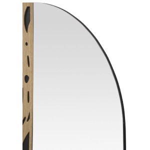 Mauro Ferretti wandspiegel Terry 60x1x90 cm naturel zwart