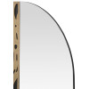 Mauro Ferretti wandspiegel Terry 60x1x90 cm naturel zwart