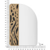 Mauro Ferretti wandspiegel Terry 60x1x90 cm naturel zwart