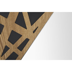 Mauro Ferretti wandspiegel hoek 50x1x90 cm naturel zwart