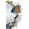 Mauro Ferretti wandspiegel marine 68x5x67 cm blauw goudkleurig