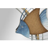 Mauro Ferretti wandspiegel marine 68x5x67 cm blauw goudkleurig