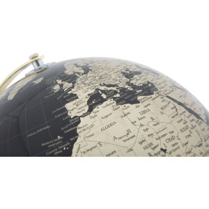 Mauro Ferretti Wereldbol Goud Ø 25x34 cm zwartgoud