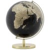 Mauro Ferretti Wereldbol Goud Ø 25x34 cm zwartgoud