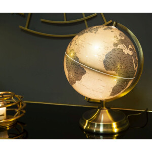 Mauro Ferretti Wereldbol Oranje met licht Ø 25x38 cm goud zilver
